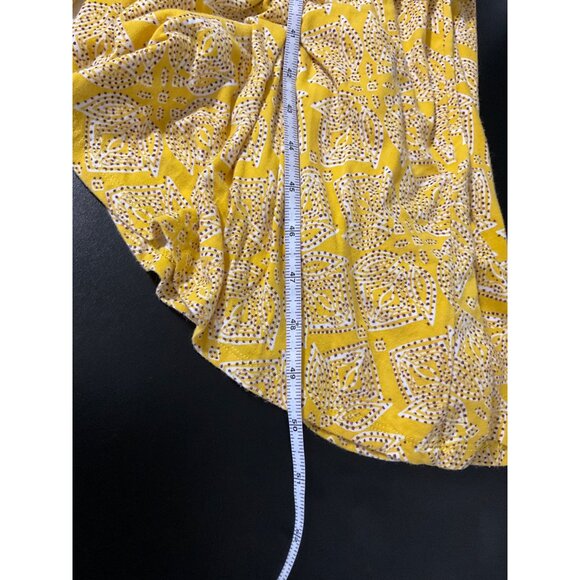 MAEVE by ANTHROPOLOGIE Fete Midi Asymmetrical Dress Yellow size Medium - Picture 13 of 14